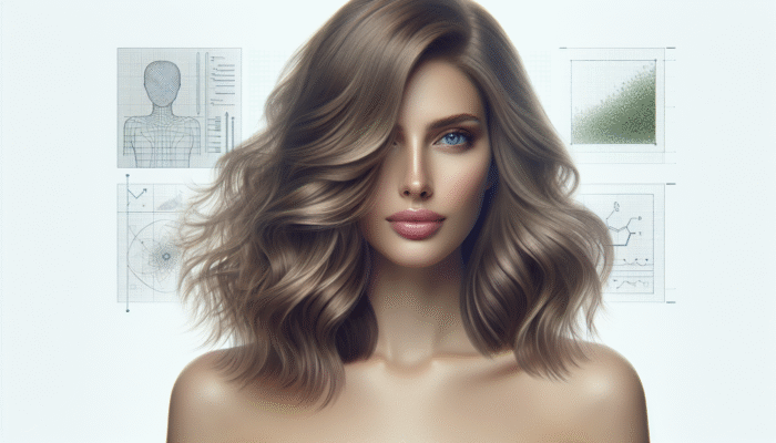 Woman with shoulder-length hair styled in soft, wavy layers, adding dimension and movement.