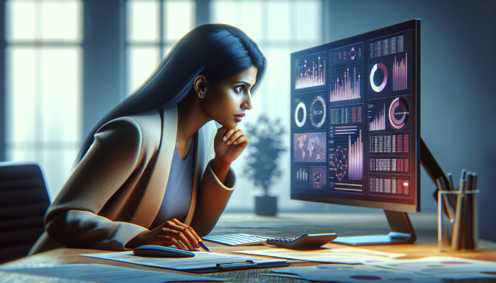 Beginning the Debt Consolidation Process with Bad Credit: A Comprehensive UK Guide | DCL An individual analyzing their financial report and credit score on a computer, surrounded by various documents.