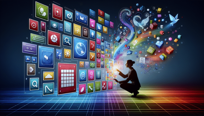 Person organizing digital content on screen with attributions and schedule, symbolizing effective curation.