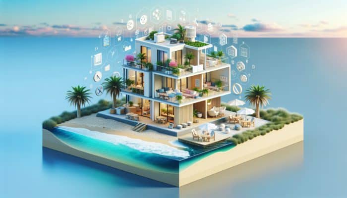 Affordable Coastal Entry-Level Properties in Krugersdorp: A quaint, affordable beachfront apartment with a balcony overlooking the ocean, near local amenities.