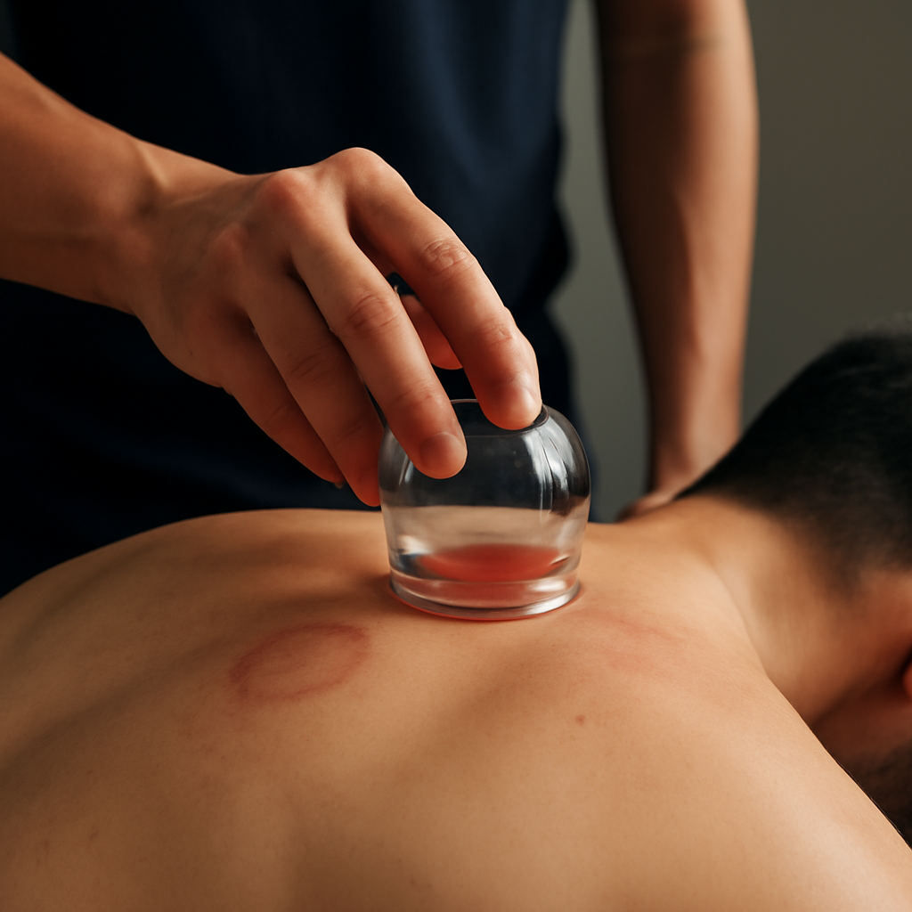 Illustration for Cupping Therapy for Pain, Tension, and Mobility related to sports acupuncture