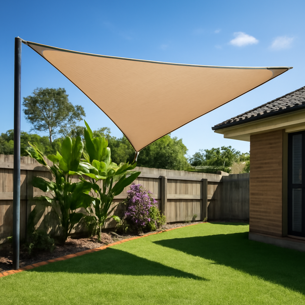 Illustration addressing approvals, materials, and maintenance across Brisbane councils related to shade options for Brisbane backyards
