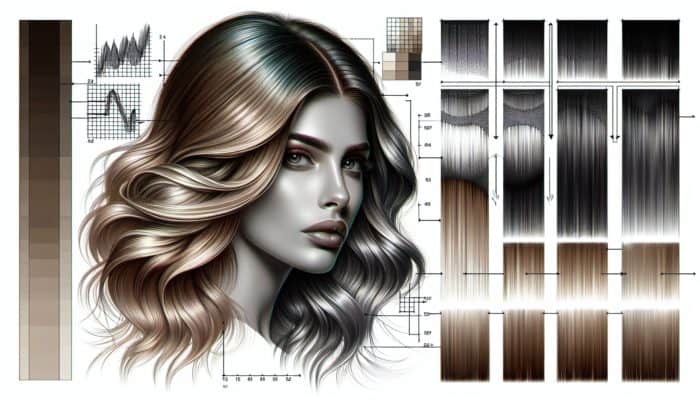 Creating Root Smudge Artfully: Woman with root smudge hair, dark roots blending to light ends, styled in loose waves.