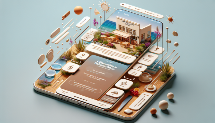 website redesign in Poole for small business: A modern café website showcasing easy navigation, a simplified menu on a responsive mobile interface, and vibrant coastal imagery.